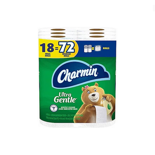 18 Charmin Mega Rolls Ultra Gentle Toilet Paper