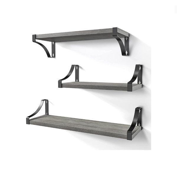 Set of 3 Wall Mounted Floating Shelves