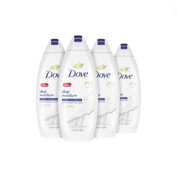 4 Bottles of Dove Deep Moisture Body Wash