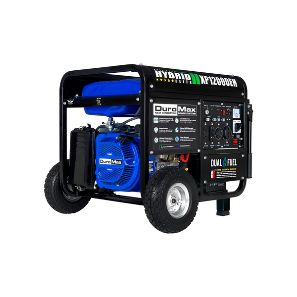 Generador DuroMax: respaldo para el hogar con motor de gas o propano de 12000 vatios y listo para vehículos recreativos