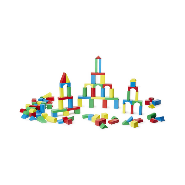 200 Piece Melissa & Doug Wooden Building Block Set