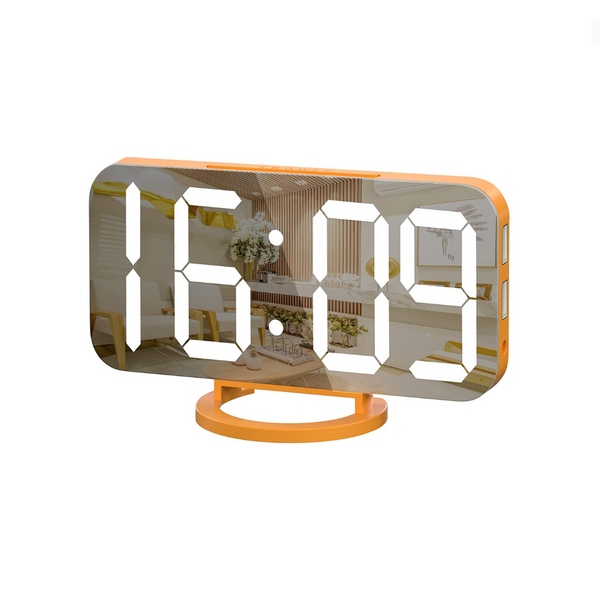 Large Mirrored Digital Alarm Clock
