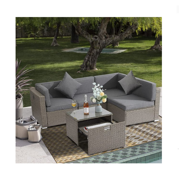 5 Piece Outdoor Sectional Patio Furniture Set