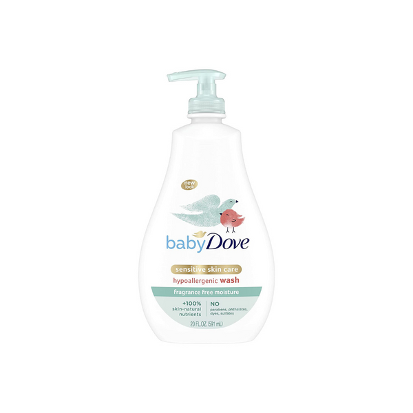 4 botellas de champú y champú de punta a punta para humedad sensible Baby Dove de 20 oz