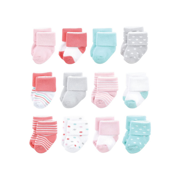 12 Pairs of Luvable Friends Unisex Baby Terry Socks