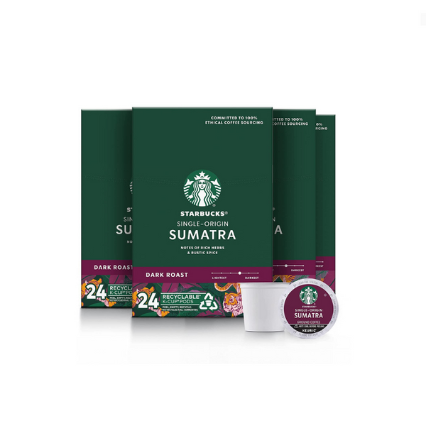 96 Pack Of Starbucks Sumatra Dark Roast K-Cup Coffee Pods