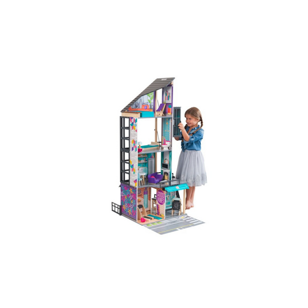 KidKraft Bianca City Life Wooden Dollhouse With 26 Pieces Included