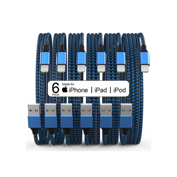 Pack of 6 MFi Certified iPhone Lightning Cables