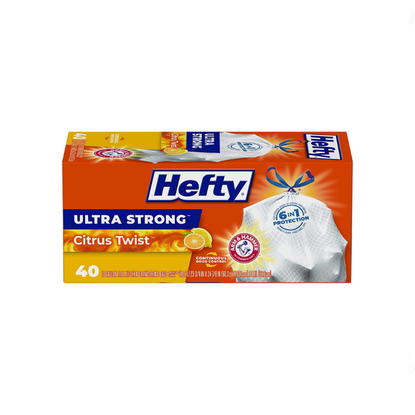 40 bolsas de basura de cocina Hefty, ultrafuertes, de 13 galones de alto