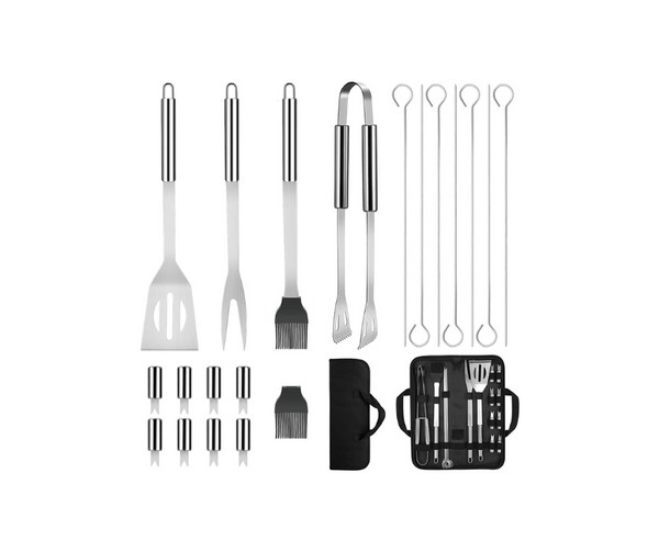 20 Piece BBQ Grill Stainless Steel Tools Set