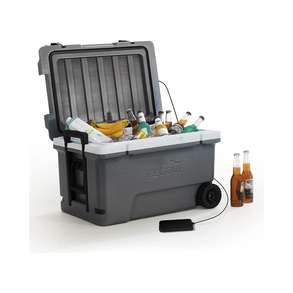 IceCove Norah 60-Quart Ice Chest with Solar Charger, Bottle Openers, Holders & More