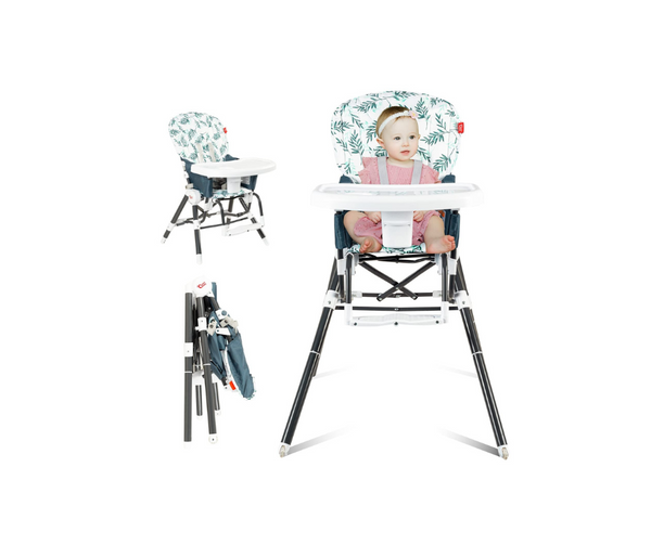 3 in 1 Convertible Baby High Chair with Removable Plastic Tray