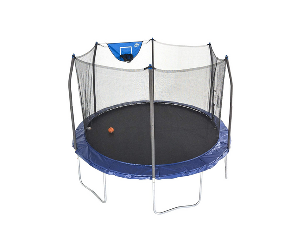 Skywalker Trampolines 12′ Jump N’ Dunk Trampoline With Enclosure Net
