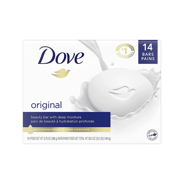 Paquete de 14 barras de belleza humectantes originales Dove