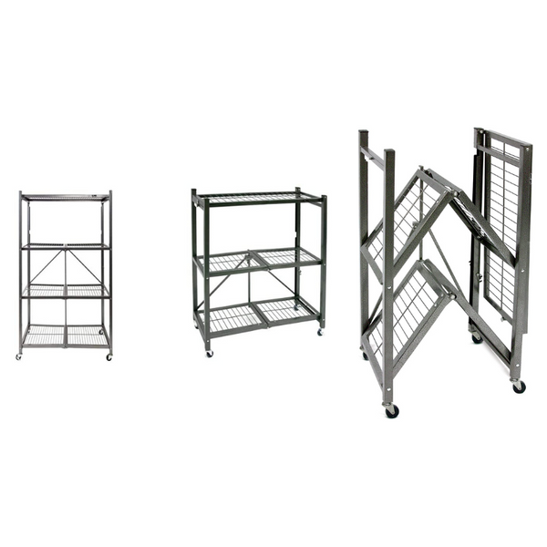 3 And 4-Shelf Foldable Storage Unit Bundle