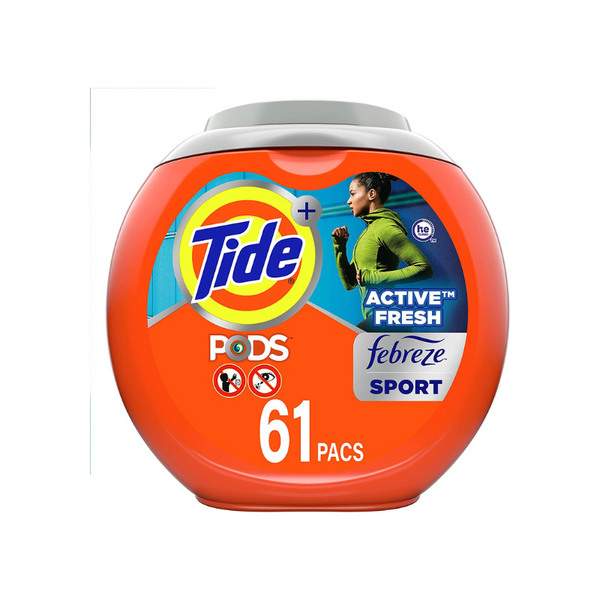 61 Tide 4 in 1 Febreze Sport Odor Defense PODS