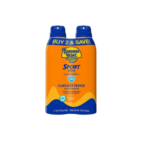 2 botellas de spray protector solar Ultra Banana Boat Sport