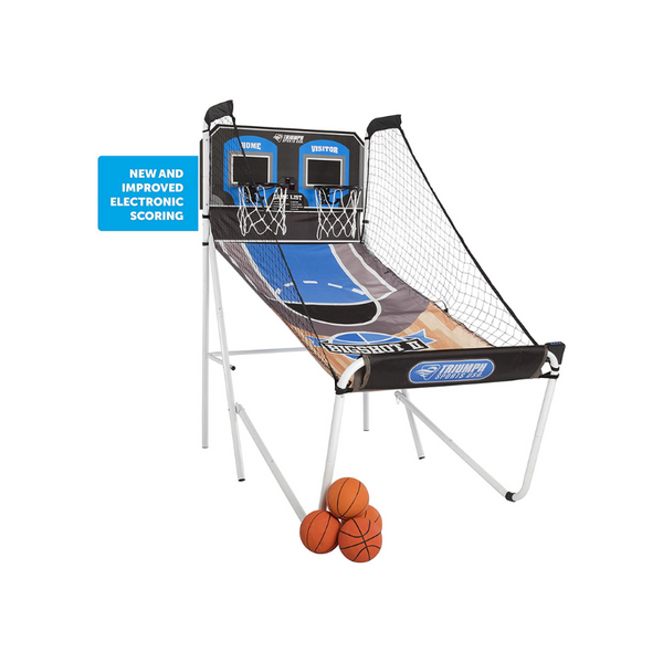 Double Shootout Basketball Game with LED Electronic Scorer and Time Clock