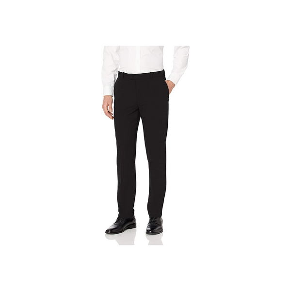 Van Heusen Pantalones rectos flexibles con parte delantera plana para hombre