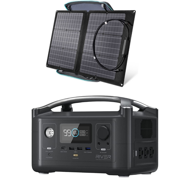 Portable Generator ,3 x 600W and Foldable Solar Panel