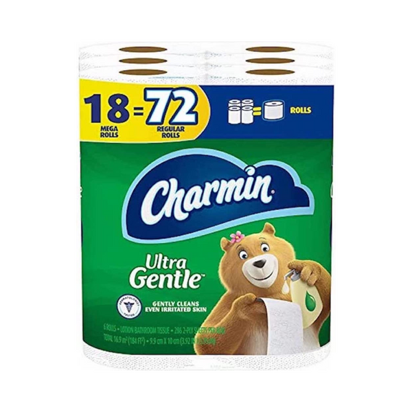 54 Mega (216) Regular Rolls Of Charmin Ultra Gentle Toilet Paper