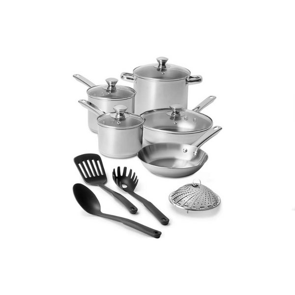 Juegos de utensilios de cocina de acero inoxidable o antiadherentes de 13 piezas