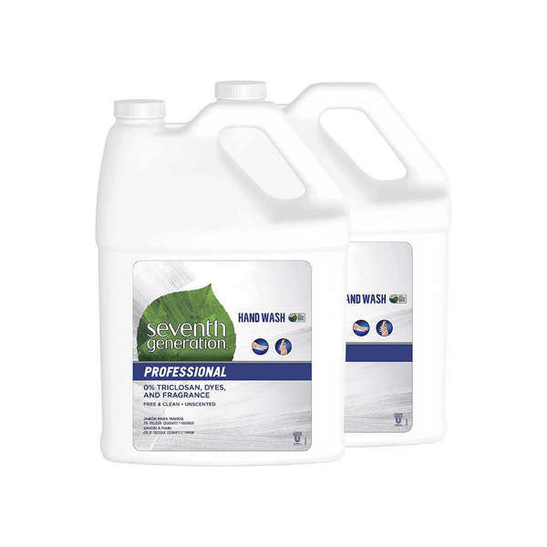 2 Refill Bottles Of 1 Gallon Seventh Generation Professional Liquid Hand Wash Soap