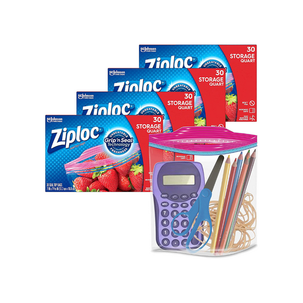 120 Ziploc Quart Food Storage Bags