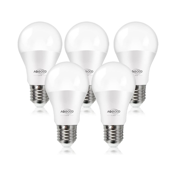 Paquete de 5 bombillas LED de luz diurna, blanco neutro
