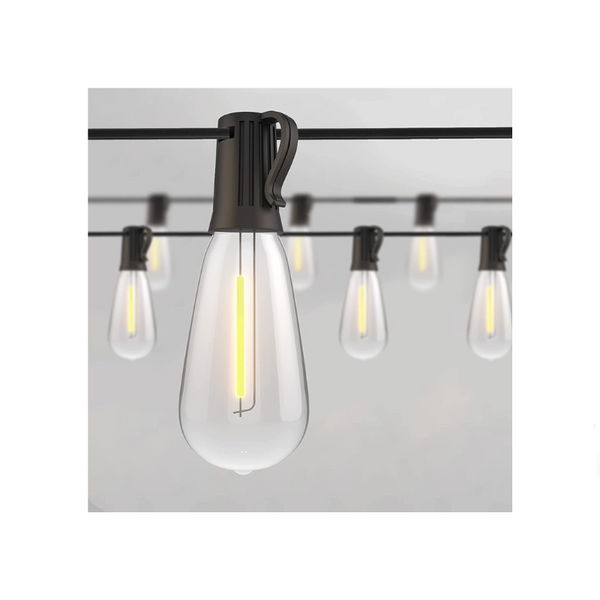Paquete de 2 luces LED de cadena impermeables e inastillables para exteriores de 20 pies