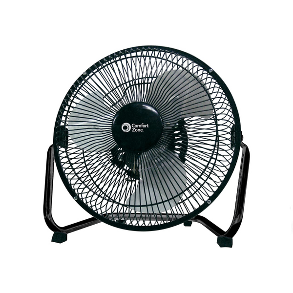 Comfort Zone Ventilador de piso de 3 velocidades con base de alta velocidad de 9"