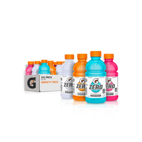 Paquete variado de 12 botellas de Gatorade Zero Sugar
