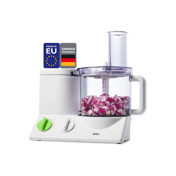 Procesador de alimentos Braun de 12 tazas, incluye 7 cuchillas accesorias + picadora y exprimidor de cítricos
