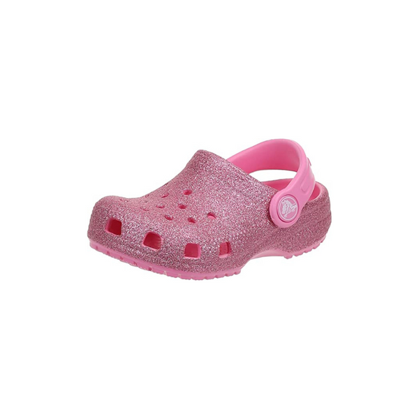 Crocs Classic Pink Lemonade Glitter Toddler And Big Kid Girls Clogs