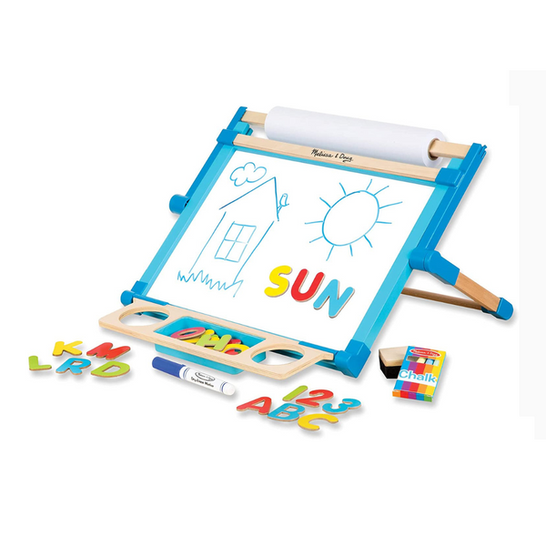 Melissa &amp; Doug Caballete de mesa de lujo de doble cara, Artes y manualidades, 42 piezas