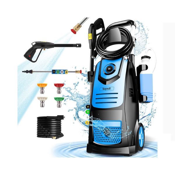 Lavadora a presión eléctrica Suyncll 1.8GPM con botella de jabón