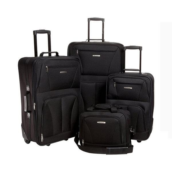 Rockland Journey Softside Upright Luggage Set, 4Piece