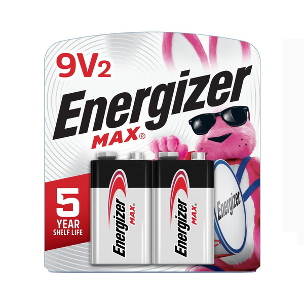 Energizer 9V Alkaline Batteries, 2 Count