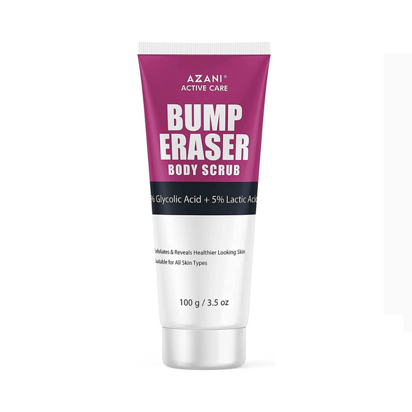 Exfoliante corporal Azani Bump Eraser | 5% Ácido Glicólico + 5% Ácido Láctico| Exfoliante para la queratosis pilaris
