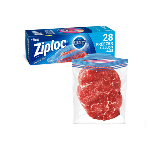 Bolsas Ziploc para congelador de almacenamiento de alimentos de 28 galones