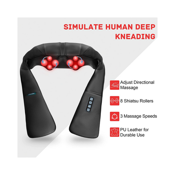 Masajeadores Shiatsu calentados para cuello y espalda