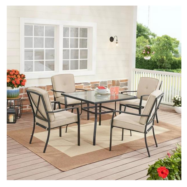 Mainstays Forest Hills Juego de comedor para patio de 5 piezas