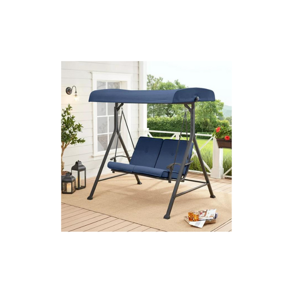 2-Person Outdoor Furniture Patio Swing with Canopy (2 Colors)