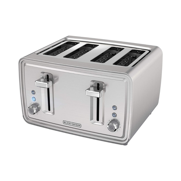 BLACK+DECKER Tostadora de 4 rebanadas, acero inoxidable