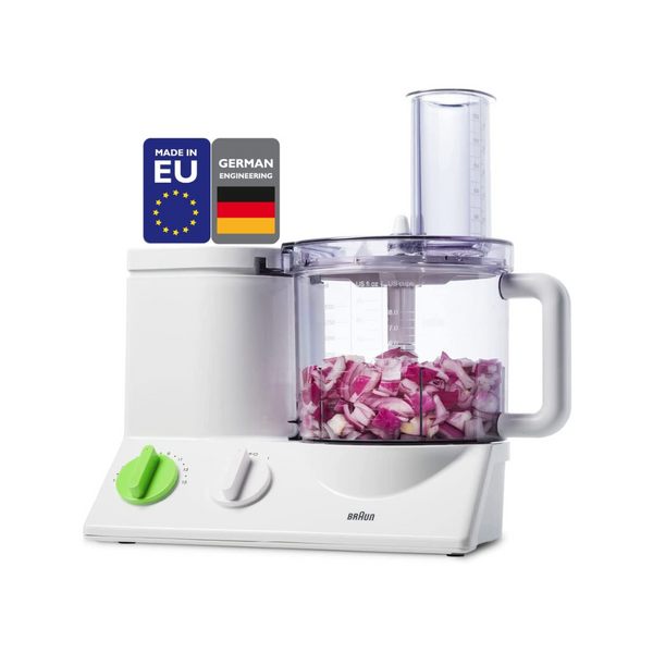 Braun 12 Cup Food Processor With 7 Attachment Blades + Chopper And Citrus Juicer