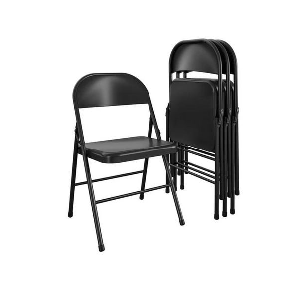 Pack of 4 Mainstays Steel Folding Chairs (2 Colors)