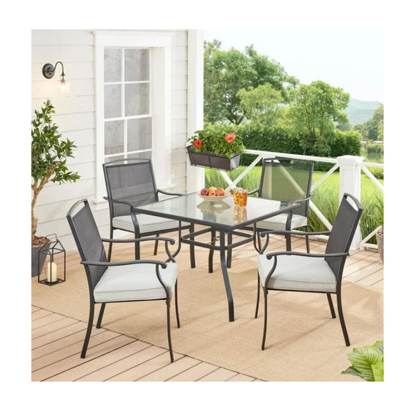 Mainstays Alexandra Square Juego de comedor para patio de 5 piezas