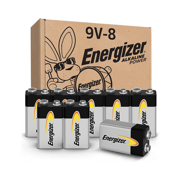 Paquete de 8 baterías alcalinas Energizer de larga duración de 9 voltios