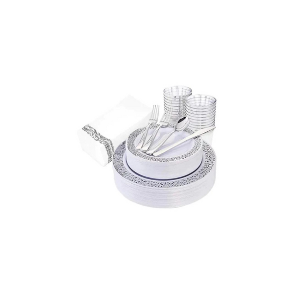 160pcs Plastic Silverware Set