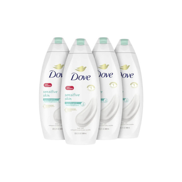 4 Bottles of Dove Sensitive Skin Body Wash